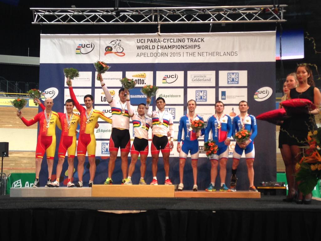 Eduardo Santas, Subcampe&oacute;n del Mundo de Cliclismo Adaptado en Pista